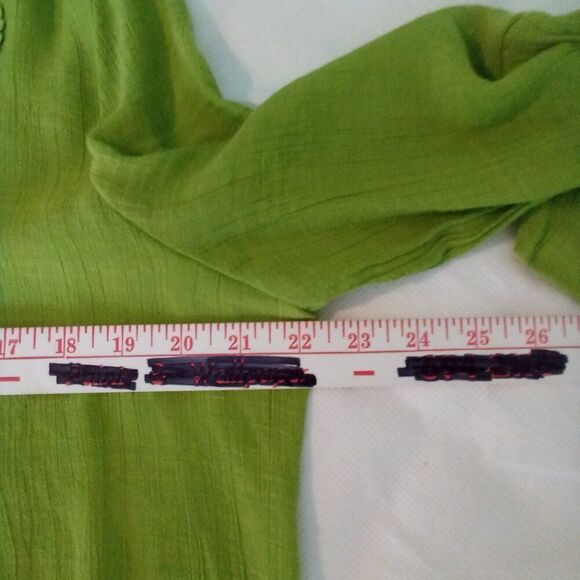 COUNTERPARTS XL TUNIC CROCHET ACCENT 3/4 BELL SLEEVES SHARK BITE HEM LAGENLOOK - Picture 6 of 8